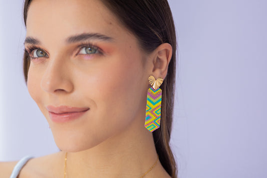 Aretes Rainbow Heart